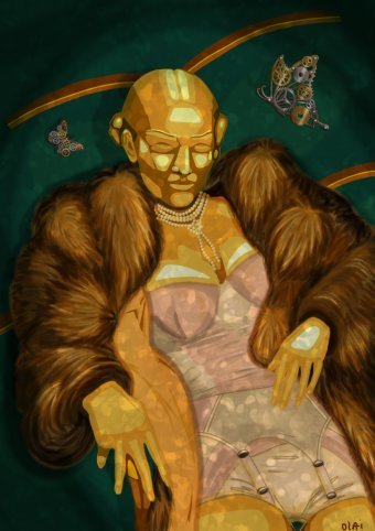 Digital Art "Young: The Image of a Theater Actress" by digital artist Olai at Jose Art Gallery