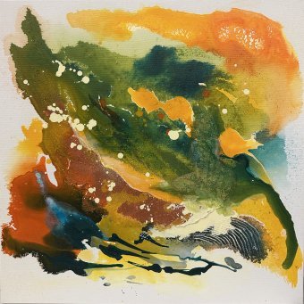 Pintura "Reconciliación de elementos", pintor Iryna Bondar acrílico lienzo en Jose Art Gallery