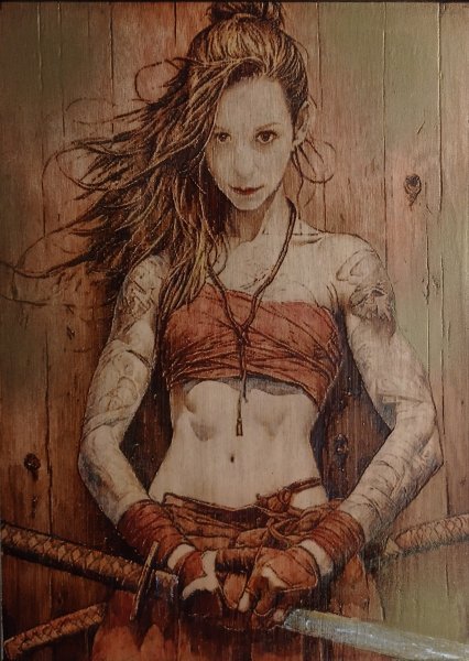 Academic Art Mythological Painting Order of the Valkyries. Harmony by painter BURNING BEAUTY mixed method wood 