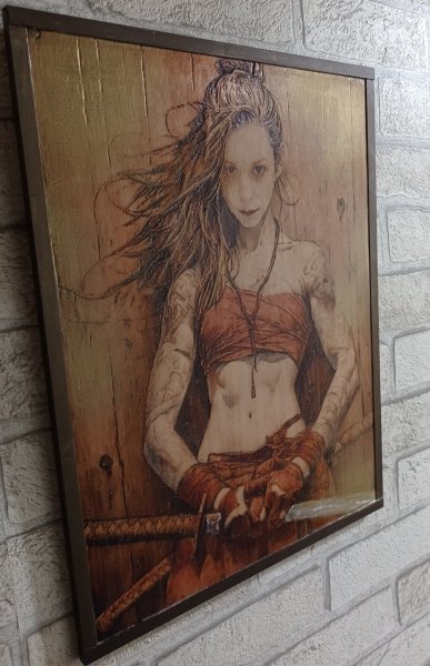Additional view 1: Academic Art Mythological Painting Order of the Valkyries. Harmony by painter BURNING BEAUTY mixed method wood 