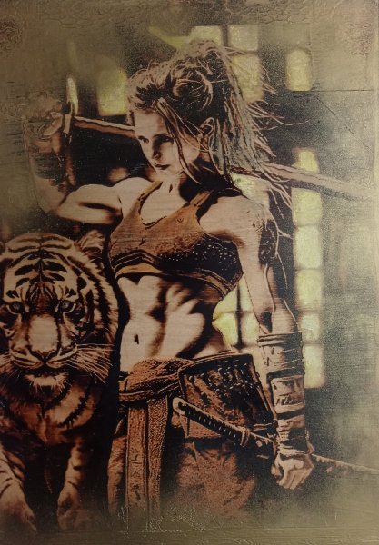 Academic Art Mythological Painting Order of the Valkyries. Power by painter BURNING BEAUTY mixed method wood 