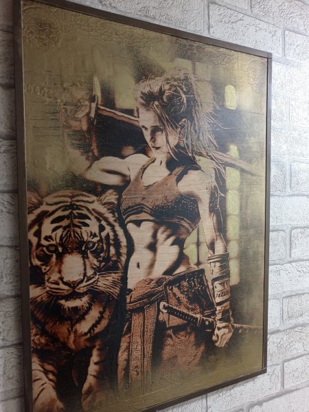 Additional view 3: Academic Art Mythological Painting Order of the Valkyries. Power by painter BURNING BEAUTY mixed method wood 