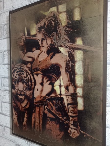 Additional view 4: Academic Art Mythological Painting Order of the Valkyries. Power by painter BURNING BEAUTY mixed method wood 