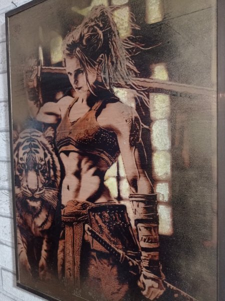 Additional view 6: Academic Art Mythological Painting Order of the Valkyries. Power by painter BURNING BEAUTY mixed method wood 