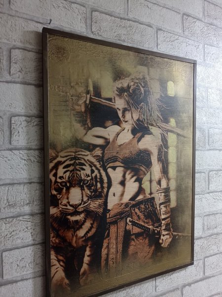 Additional view 7: Academic Art Mythological Painting Order of the Valkyries. Power by painter BURNING BEAUTY mixed method wood 