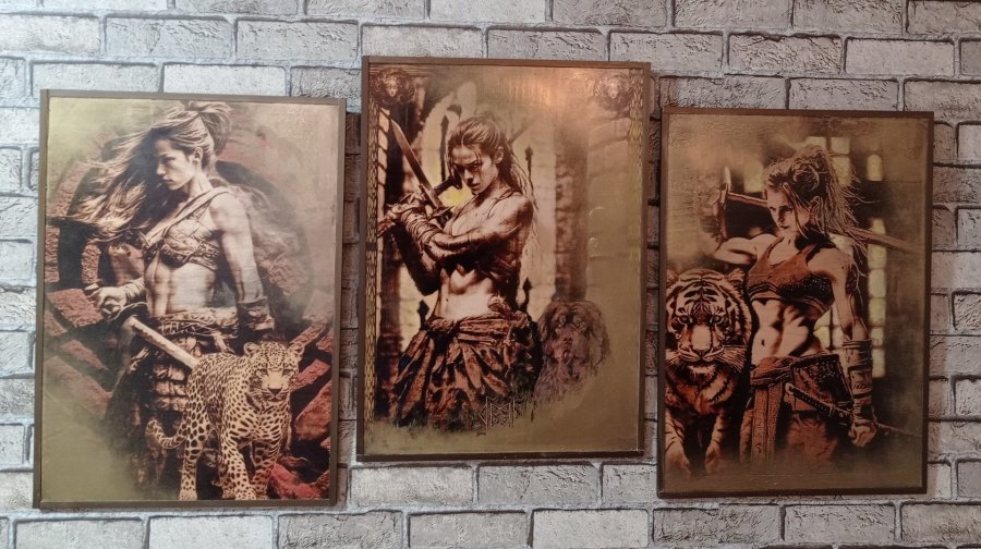 Additional view 9: Academic Art Mythological Painting Order of the Valkyries. Power by painter BURNING BEAUTY mixed method wood 