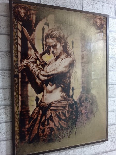 Additional view 1: Academic Art Mythological Painting Order of the Valkyries. Mirror by painter BURNING BEAUTY mixed method wood 