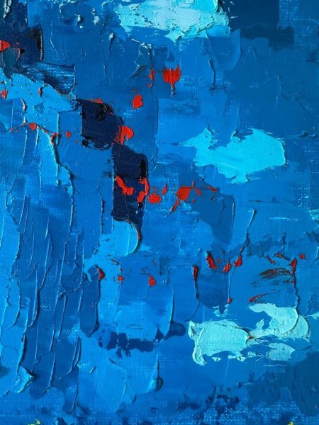 Дополнительное изображение 1: Импрессионизм Пейзаж Живопись "Бархатная Тьма" живописец Людмила Рябкова масло холст 