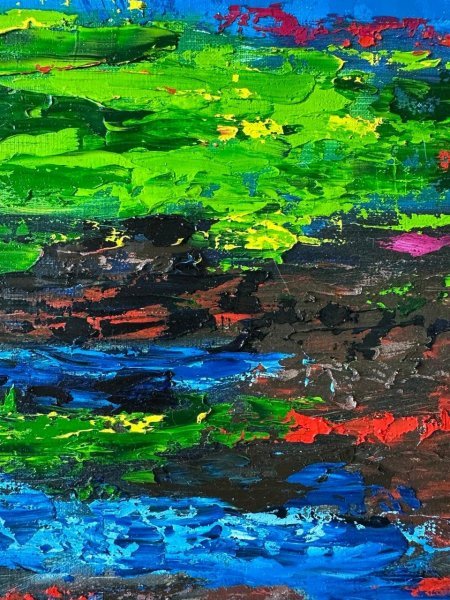 Дополнительное изображение 2: Импрессионизм Пейзаж Живопись "Бархатная Тьма" живописец Людмила Рябкова масло холст 