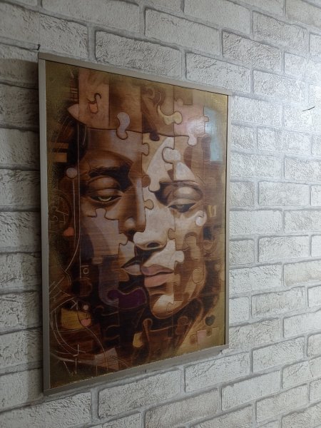 Additional view 3: Pop Art Mythological Painting Puzzles. Finding Love. by painter BURNING BEAUTY mixed method wood 