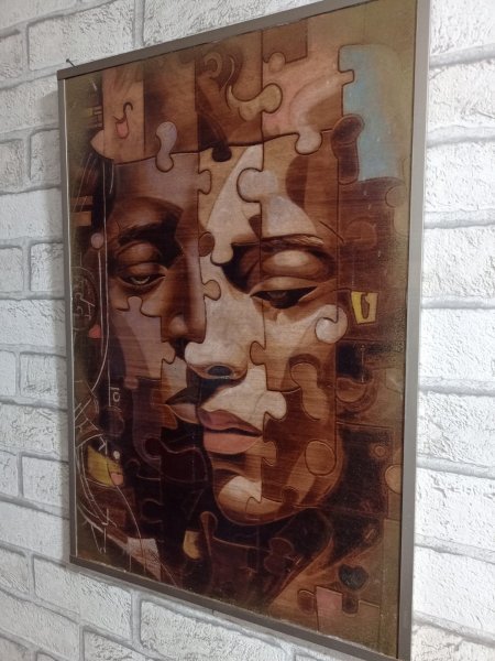Additional view 4: Pop Art Mythological Painting Puzzles. Finding Love. by painter BURNING BEAUTY mixed method wood 