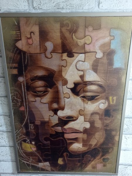 Additional view 5: Pop Art Mythological Painting Puzzles. Finding Love. by painter BURNING BEAUTY mixed method wood 