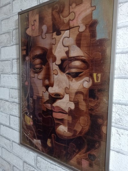 Additional view 7: Pop Art Mythological Painting Puzzles. Finding Love. by painter BURNING BEAUTY mixed method wood 