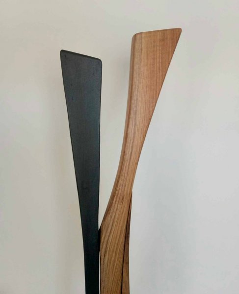 Image supplémentaire 2: Abstraction Symbolique Sculpture "Tour du dolmen 110", sculpteur Anna e Daniele Beltrame A+D Art Bois 