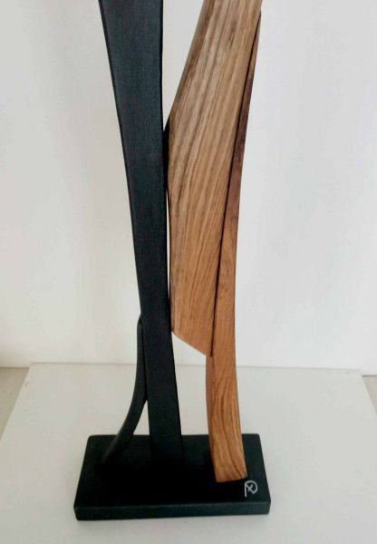 Image supplémentaire 3: Abstraction Symbolique Sculpture "Tour du dolmen 110", sculpteur Anna e Daniele Beltrame A+D Art Bois 