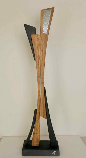 Image supplémentaire 1: Abstraction Symbolique Sculpture "Plafond du dolmen 2", sculpteur Anna e Daniele Beltrame A+D Art Bois 