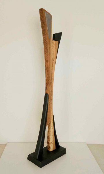 Image supplémentaire 2: Abstraction Symbolique Sculpture "Plafond du dolmen 2", sculpteur Anna e Daniele Beltrame A+D Art Bois 