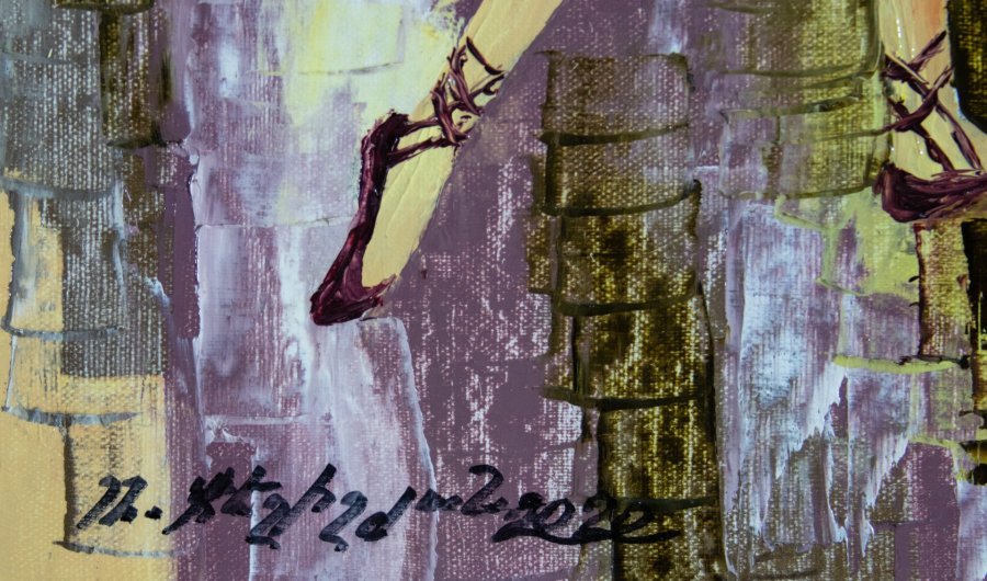 Image supplémentaire 2: Art figuratif Familial Peinture "Ballerine", peintre Mher Gevorgyan huile toile 