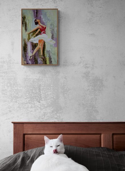 Image supplémentaire 5: Art figuratif Familial Peinture "Ballerine", peintre Mher Gevorgyan huile toile 