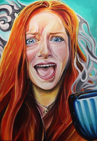 Painting "Portrait of a girl" by painter Ingitattoo oil canvas at Jose Art Gallery