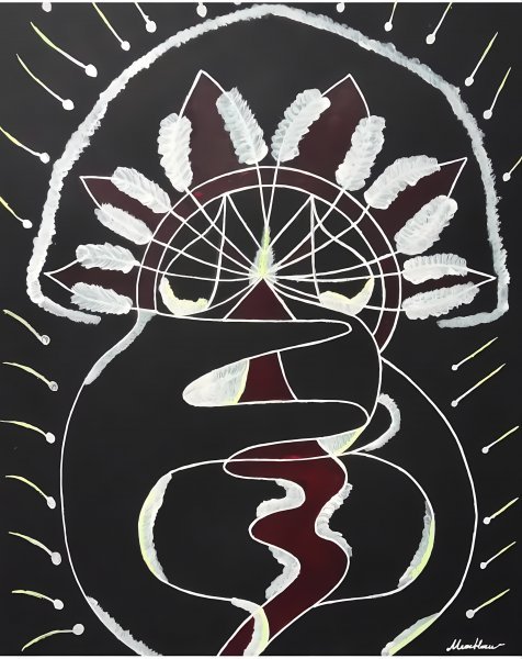 Abstractionnisme Animalisme Graphique "Niveaux de sensibilisation : silhouettes rétro" illustrateur MeaHau acrylique papier 