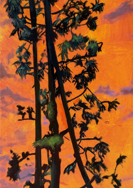 Дополнительное изображение 1: Современное искусство Городской пейзаж Живопись "Neon Dusk" живописец Constantin Roucault акрил холст 