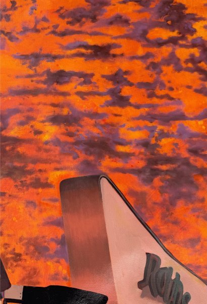 Дополнительное изображение 2: Современное искусство Городской пейзаж Живопись "Neon Dusk" живописец Constantin Roucault акрил холст 