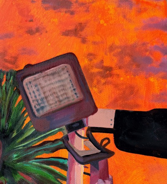 Дополнительное изображение 3: Современное искусство Городской пейзаж Живопись "Neon Dusk" живописец Constantin Roucault акрил холст 