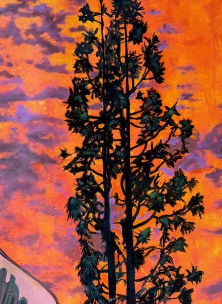 Дополнительное изображение 4: Современное искусство Городской пейзаж Живопись "Neon Dusk" живописец Constantin Roucault акрил холст 