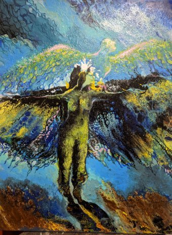 Painting "Impulse" by painter Nelya Marchuk acrylic canvas at Jose Art Gallery