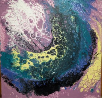 Painting "Fireworks of Chaos" by painter Nelya Marchuk acrylic canvas at Jose Art Gallery