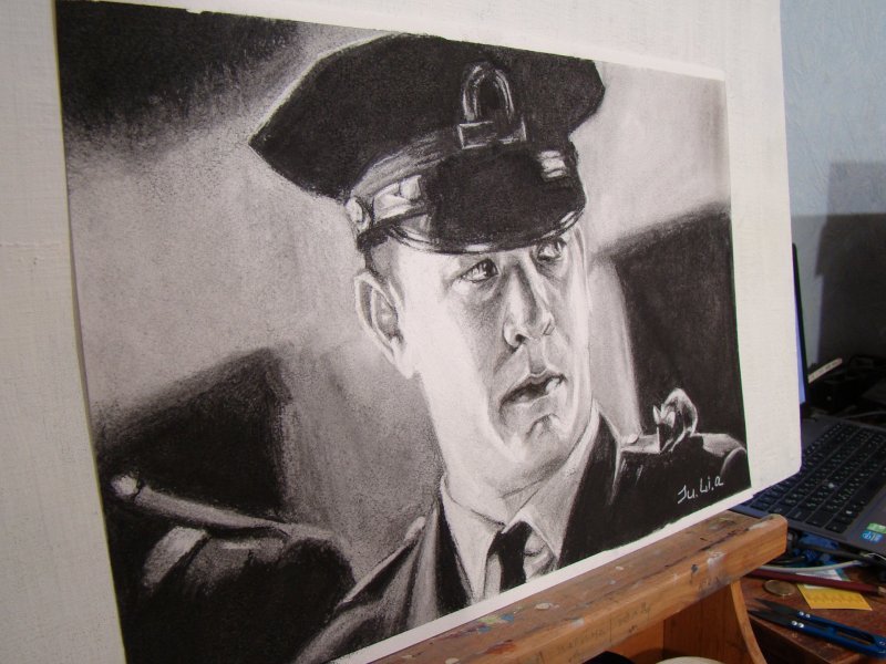 Image supplémentaire 4: Réalisme Portrait Graphique "Notre secret", illustrateur Yuliya Lihina charbon papier 