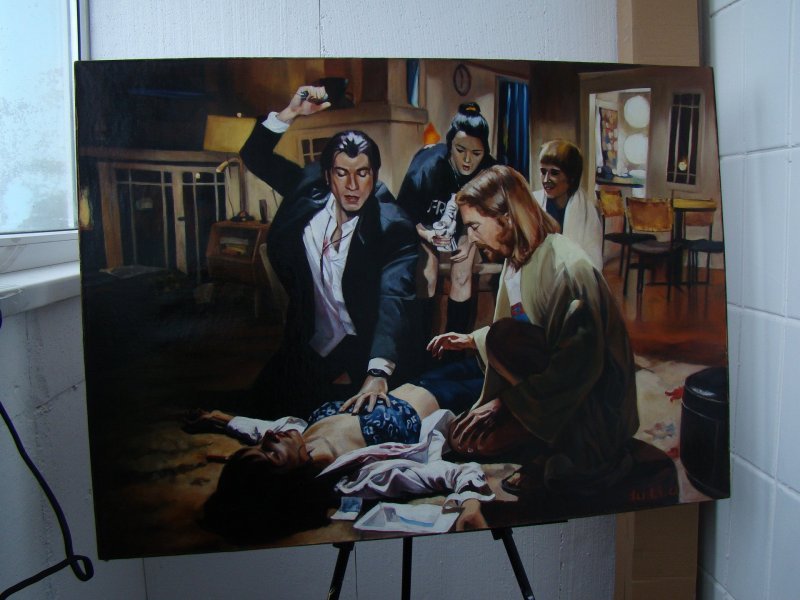 Additional view 5: Realism Genre Painting The Shawshank Redemption by painter Julia Lihina oil fabric 