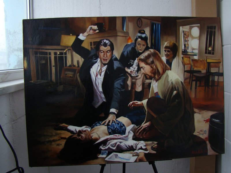 Additional view 6: Realism Genre Painting The Shawshank Redemption by painter Julia Lihina oil fabric 