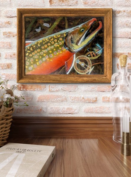 Imagen adicional 5: Expresionismo Animalista Pintura "La trucha ártica", pintor ArKo óleo lienzo 