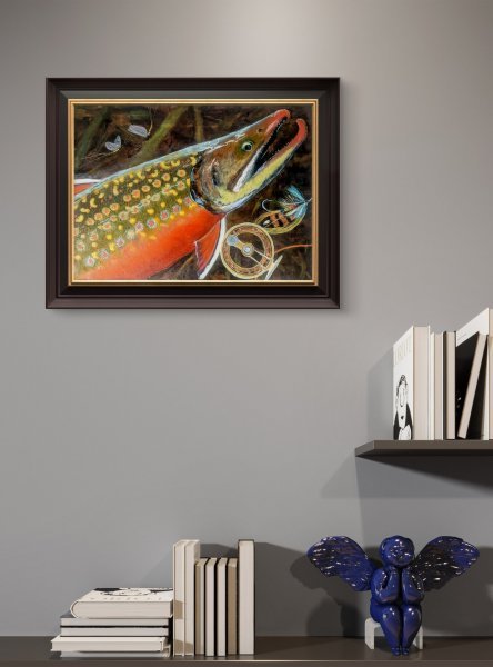 Imagen adicional 6: Expresionismo Animalista Pintura "La trucha ártica", pintor ArKo óleo lienzo 