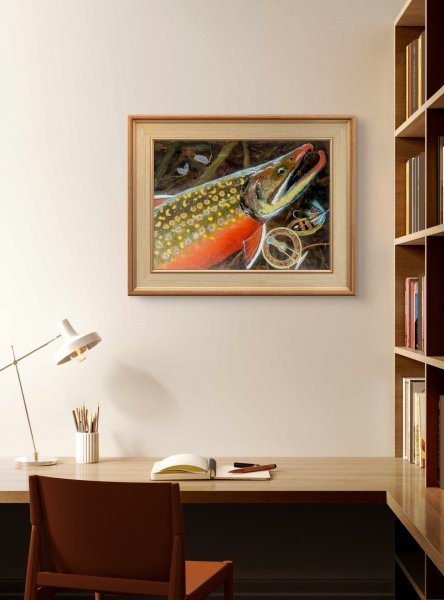 Imagen adicional 8: Expresionismo Animalista Pintura "La trucha ártica", pintor ArKo óleo lienzo 