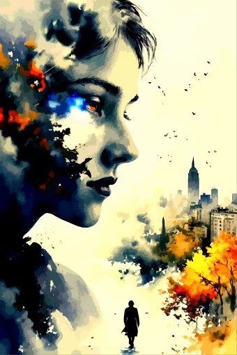 Arte digitale "Città dei ricordi perduti", artista digitale Viktor Levchenko alla Jose Art Gallery