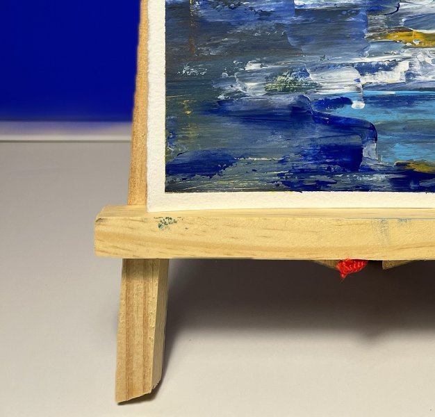 Additional view 1: Abstract Marine Art Painting Cold Storm: Echoes of the Night by painter Giuliana Gervasio acrylic vellum 