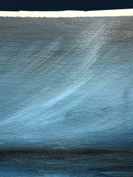 Additional view 2: Avant-garde Marine Art Painting Aurora Borealis: Marine Tranquility by painter Giuliana Gervasio acrylic paper 