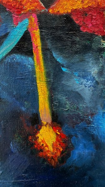 Дополнительное изображение 3: Импрессионизм Цветочный Живопись "Лой Кратонг" живописец Constantin Roucault масло холст 