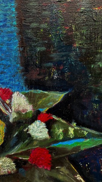 Дополнительное изображение 4: Импрессионизм Цветочный Живопись "Лой Кратонг" живописец Constantin Roucault масло холст 