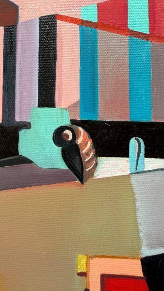 Дополнительное изображение 2: Кубизм Городской пейзаж Живопись "Gravity Shift" живописец Constantin Roucault масло холст 