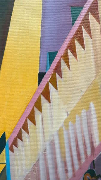 Дополнительное изображение 4: Кубизм Городской пейзаж Живопись "Gravity Shift" живописец Constantin Roucault масло холст 