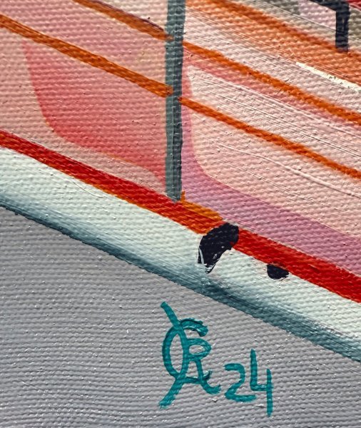 Дополнительное изображение 5: Кубизм Городской пейзаж Живопись "Gravity Shift" живописец Constantin Roucault масло холст 