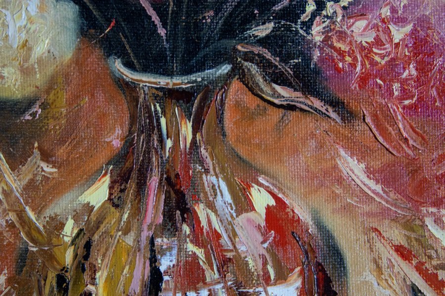 Дополнительное изображение 1: Импрессионизм Цветочный Живопись "Хризантема" живописец Mher Gevorgyan масло холст 