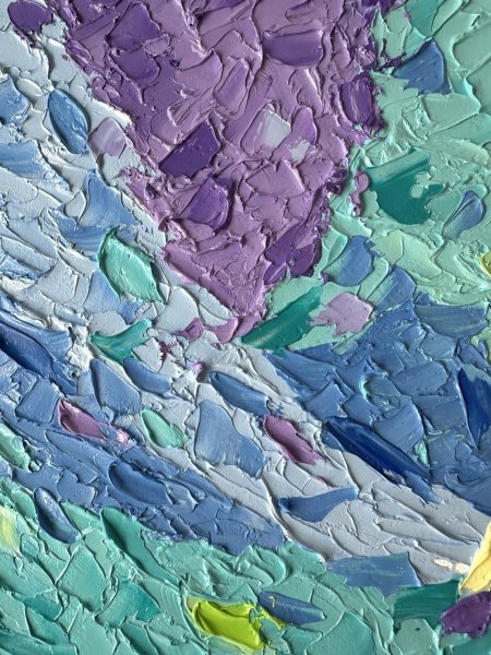 Дополнительное изображение 1: Импрессионизм Пейзаж Живопись "Цветной горизонт" живописец Людмила Рябкова масло холст 