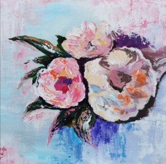 Pintura "Arte floral 2025", pintor Oxana_art acrílico lienzo en Jose Art Gallery