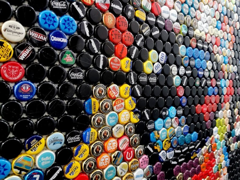 Imagen adicional 2: Abstracción Retrato Escultura "Brad Pitt - El club de la lucha", escultor Henning Leuschner Técnica mixta 