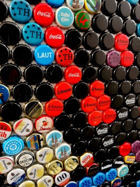 Imagen adicional 5: Abstracción Retrato Escultura "Brad Pitt - El club de la lucha", escultor Henning Leuschner Técnica mixta 